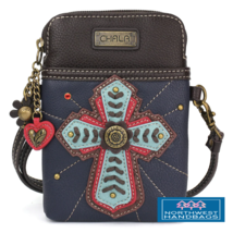 CHEVRON CROSS CELLPHONE CROSSBODY PURSE NAVY BLUE - €34,56 EUR
