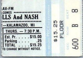 Vintage Crosby Stills &amp; Nash Concert Ticket Stub Novembre 1 1984 Kalamazoo Mi - £43.29 GBP