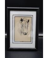 Vtg Misty Postcard Donkey Drawing Art Animal c1930&#39;s Framed and Matted L... - €17,13 EUR