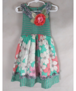 Bonnie Jean Matilda Poplin Dress With Ruffle Flower Collar Girls Size 5 - $27.12 CAD