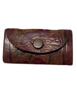 Handcrafted Sheepskin Leather Pouch Snap Closure Made in India - $9.79