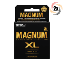 2x Packs Trojan Magnum XL Large Size Lubricated Latex Condoms ( 3 Per Pa... - £8.95 GBP