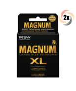 1x Pack Trojan Magnum XL Lubricated Latex Large Condoms | 3 Condoms Per ... - $13.66 CAD