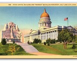 État Capitol Bataillon Monument Sel Lac Ville Utah Ut Unp Lin Carte Post... - $3.36