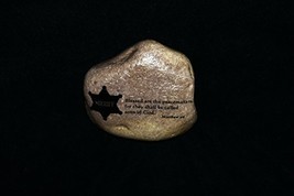 Sheriff&#39;s Badge Stone gift Bible verse Blessed are the peacemakers Matthew 5:9 - $21.55