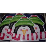 Four Vinyl Winter Penguin Placemats  - $7.99