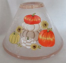 Yankee Candle Large J/S Jar Shade Clear Fall Harvest Pumpkin Crackle Clear - $44.41