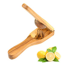 Traditional Press Teak Wood Lemon and Citrus Fruit Hand Squeezer - £14.99 GBP