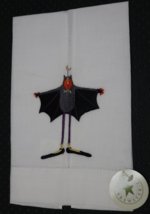 Dept 56 Krinkles Patience Brewster Halloween Tea/bar Towel Tuxedo Bat Cat - £27.96 GBP