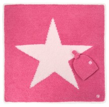 Kashwere Baby Blanket Star Pink &amp; Raspberry with Cap - £70.34 GBP