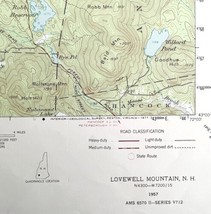 Map Lovewell Mt New Hampshire 1957 Topographic Geo Survey 1:62500 22 x 18&quot; TOPO3 - £35.30 GBP