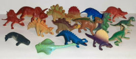 Vintage Miniature Dinosaur Figure Toys Lot Safari Ltd &amp; Others x16 Fun Minis - £7.74 GBP