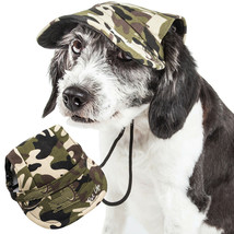 Pet Life Camouflage UV Protectant Adjustable Fashion Designer Pet Dog Hat Cap - £10.88 GBP