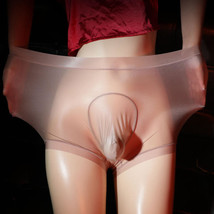 Mens Silky Smooth Boxer Briefs Shiny Glossy Trunks Underwear Penis Sheath Shorts - £7.16 GBP