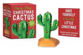 Teeny-Tiny Christmas Cactus w/ Light-Up Ornaments and Mini Christmas Book SEALED - £9.69 GBP