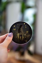 Girl in a Meadow of Fireflies Sticker - 3x3 Inch // Waterproof &amp; Durable... - $2.99
