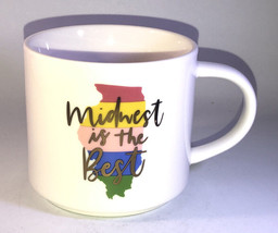 Midwest Is The Best Coffee Tea Cup Mug 12oz 3 1/2”Hx4”W-Home Office-NEW-SHIP24HR - £15.73 GBP