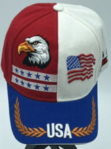 United States USA Flag Country Eagle Symbol Adjustable Curved Bill - $19.30