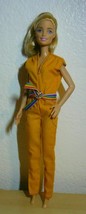 Mattel New Generation Barbie Doll in overall orange outfit with belt - $12.87