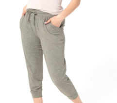 zuda Z-Cool Cropped Joggers - Heather Olive, TALL LARGE - £15.50 GBP