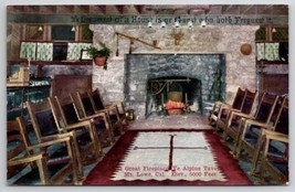 The Great Fireplace Ye Alpine Tavern Mt. Lowe  California Postcard X23 - £7.95 GBP
