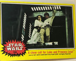 Vintage Star Wars Trading Card Yellow 1977 #166 Close Call For Luke &amp; Leia - $1.98