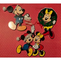 Kurt S Adler Inc 1985 (3X) Disney Mickey &amp; Minnie Mouse Wooden Ornaments... - $284.95 MXN