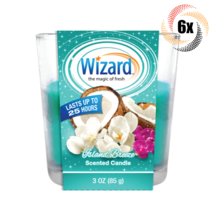 6x Candles Wizard Island Breeze Scented 25 Hour Candles | 3oz | Fast Shipping! - £21.80 GBP