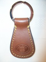 Dooney &amp; Bourke Leather Keychain Key Fob Donegal Crest British Tan New #1 - $16.00