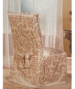 Dining Chair Cover for Armless Chairs Heavy Scroll Design New Old Stock - $12.19