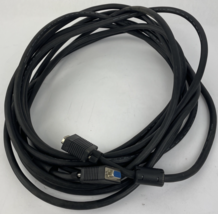 DB15 15 Pin Male to Female Extension Cable Cord Molded Computer M/F Blac... - $29.69