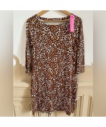 Lilly Pulitzer Sophie UPF 50+ Chocolate My Favorite Spot M Mini 3/4 Slee... - $1,768.72 MXN