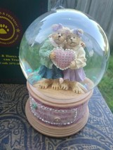 Boyds Bear Mary &amp; Patricia 2005 Old Friends Have One Heart Musical  Snow Globe - £31.96 GBP
