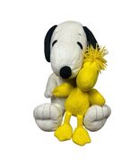 Snoopy Holding Woodstock 15&quot; Sitting Plush Stuffed Animal Peanuts - $28.70