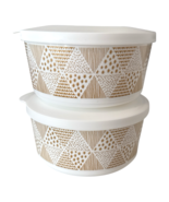 Tupperware Treeful Tidings Snap Set Of 2 Bowl Set  2 1/4 Cup- White &amp; Go... - €13,60 EUR