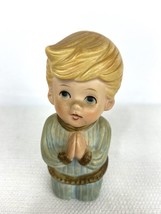 Blond Hair Blue Eyed Pajama Clad Child Praying Pray 4” figure Japan - £10.99 GBP