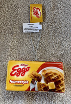 Eggo Waffles Box Decoupage Christmas Ornament 2022 New 3” Shatterproof Ruz 3-D - $16.99