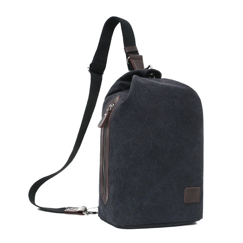 En chest pack schoolbag for teenagers boys male travel shoulder bag men backpacks black thumb200