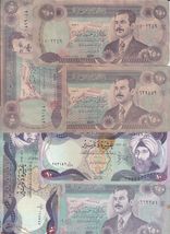 Iraq, Lot of 6, Mixed Banknotes Heavily Used With Some Faults....IR10 - $12.63
