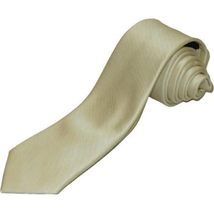 Men's Tie ZENIO By Stacy Adams Slim Skinny Twill Woven Soft Silky Z9 Ivory image 3