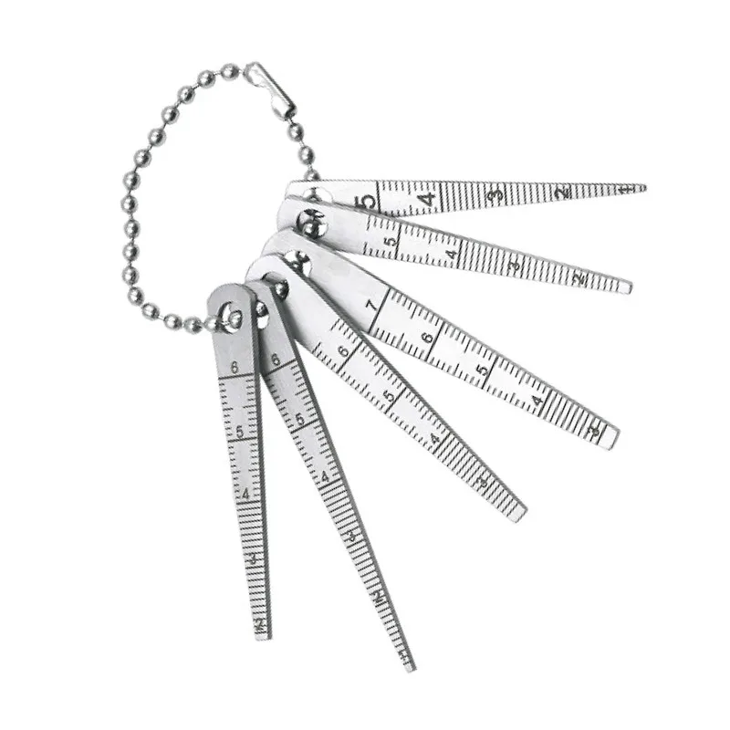 6Pcs Stainless Steel Taper Welding Feeler Gauge Gage Depth Ruler Gap Hole Inspec - £129.35 GBP