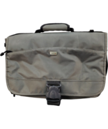 Solo Messenger Laptop Bag Gray Crossbody Adjustable Strap Zip Closure Logo - $36.36 CAD