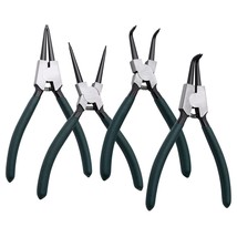 Snap Ring Pliers Set, 4Pcs 7&quot; Internal/External Circlip Pliers Kit With Straight - £22.72 GBP