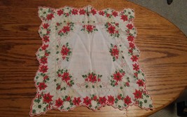 Lot of 4 Vintage Womens Handkerchiefs Napkins Various Sizes Embrodered Etc - $372.61 MXN