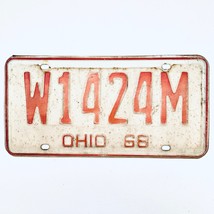 1968 United States Ohio Base Passenger License Plate W1424M - £12.95 GBP