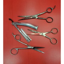 Vintage German &amp; Italy Hairdressing Scissors Lot - $459.63 MXN
