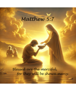 Matthew 5:7 Canvas Print - Blessed Are the Merciful - Christian Throw 50... - $46.33 CAD