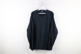 Vtg 90s Streetwear Mens Large Faded Blank Heavyweight Long Sleeve T-Shirt Black - £39.77 GBP