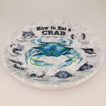 Set of 11 How to Eat a Crab In 8 Easy Steps Platters Plates Melamine 13&quot;x10&quot; - £33.77 GBP