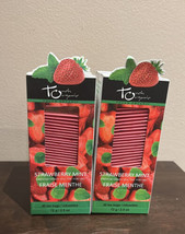 2 Touch Organic Strawberry Mint Green Tea Bags, 40 Bags Each 2.5 oz Exp 2026 - £23.56 GBP